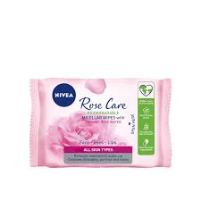 nivea rose care micellar wipes with