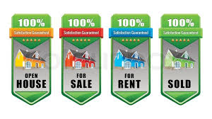 Real Estate Banner Set House For Sale Stock Vector