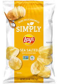 sea salted thick cut potato chips