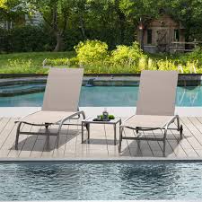 Dropship Chaise Lounge Outdoor Set Of 3