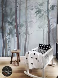 Foggy Forest Removable Wallpaper White
