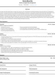 Logistics Manager Resume Samples And Templates Visualcv