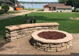 Random Stone Stacked Stone Fire Pit