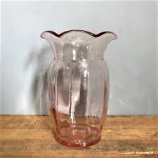 Vintage Pink Glass Vase Tramps Uk