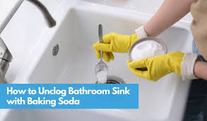unclog bathroom sink with baking soda
