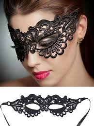 1pc black lace mask with eyebrow hook