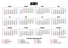 With the development of business, the active emergence of new offices and companies, the role of the calendar became even more important. Free Printable 2021 Yearly Calendar With Holidays 6 Templates Free Printable 2021 Monthly Calendar With Holidays