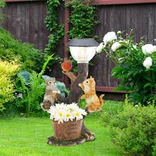 Garden Animals Statues Light Resin