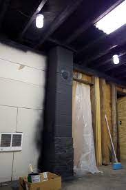 basement ceilings painted black a