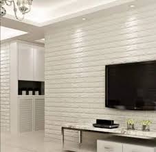 White Square Foam Brick Wall Panel For