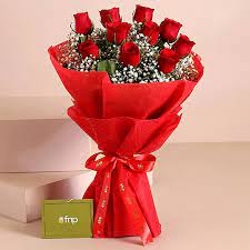 timeless love red roses bouquet fnp