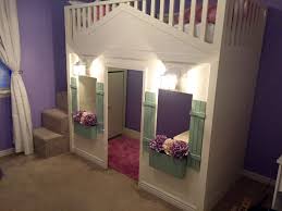 Cottage Loft Bed Playhouse With Stairs Lights And Desk Do