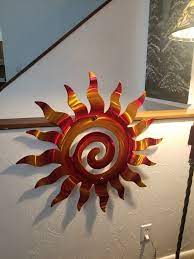 Large Outdoor Wall Art Sun Spiral