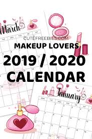 2020 makeup calendar printable