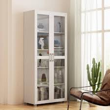 Tall Bookcase Storage Cabinet With