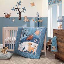 Lambs Ivy Lion King Adventure 3piece Baby Crib Bedding Set Blue