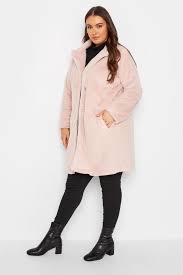 Yours Plus Size Pink Faux Fur Jacket