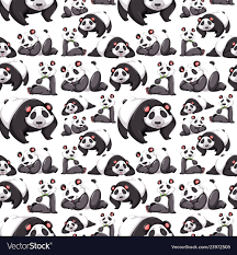 panda seamless pattern wallpaper