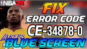 nba2k error code ce 34878 0 blue