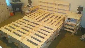 pallet bed frame diy wood pallet bed