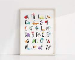 Alphabet Print Alphabet Nursery Wall