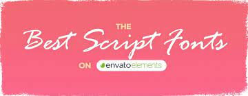 best script fonts on envato elements