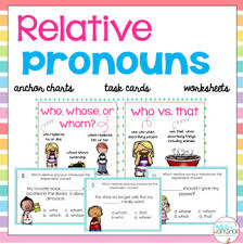 Relative Pronouns Worksheet Teachers Pay Teachers