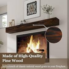 Fireplace Mantel 60 W Wood Floating