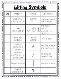 Editing Symbols For Writing Worksheets Teaching Resources