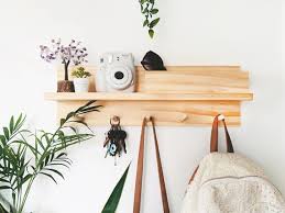 Coat Rack With Shelf Wooden Shelf