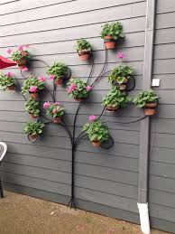 Metal Tree Wall Planter With Pot