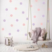 Pink And Lilac Spot Wall Stickers
