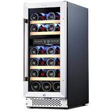 Yeego 15-in W 28-Bottle Capacity Black Dual Zone Cooling Built-In  /freestanding Wine Cooler in the Wine Coolers department at Lowes.com