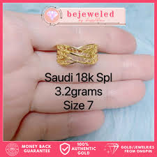 bejeweled 18k saudi gold rings spl sold