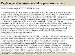 Insurance Claims Processor Sample Resume Professional