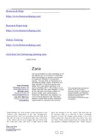 Case study  zara fast fashion     expansion     