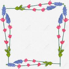 flower border png image and clipart
