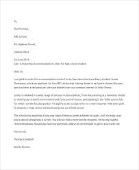 Sample Scholarship Recommendation Letter 7 Examples In