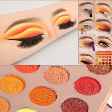 makeup eyeshadow palette red orange
