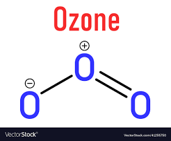 ozone or trioxygen o3 molecule chemical