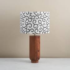 Would you like to introduce a little safari vibe into your décor? African Wax Print Drum Lampshade Black White Swirls Bespoke Binny
