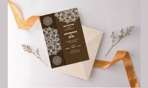 design luxury marriage invitation card