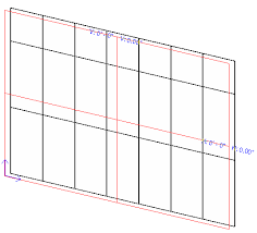grid layout for a curtain wall