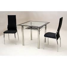 Jazo Clear Glass Square Dining Table