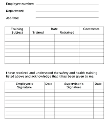 Staff Training Records Template Excel Related Post Employee