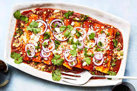 beef and cheese red chile enchiladas