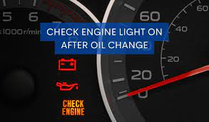 check engine light on after oil change