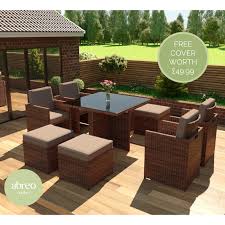 8 Seater Rattan Garden Cube Set The