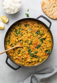 curry red lentil stew with kale