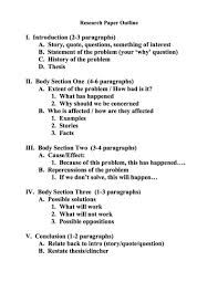 Printable Research Paper Outline PDF Format Download